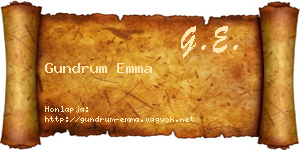 Gundrum Emma névjegykártya